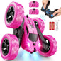 Remote Control Stunt Car for Kids, 4WD Double-Sided 360 Degree Flip RC Car with Headlights and All-Terrain Tires - PuriLite