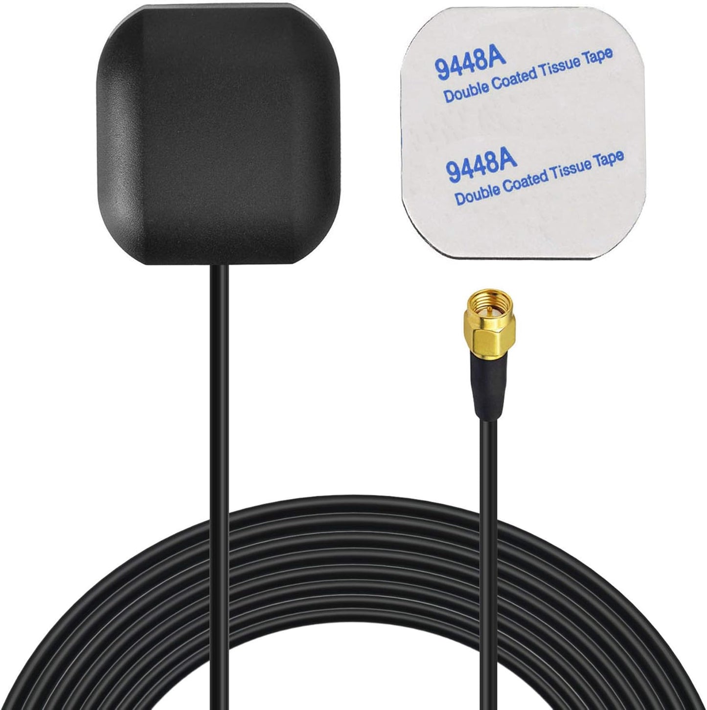 Bingfu Vehicle GPS Navigation Antenna Active GPS Antenna with Fakra C Right Angle Connector Compatible with Car Truck GPS Navigation Receiver System Factory DVD Stereo Head Unit
