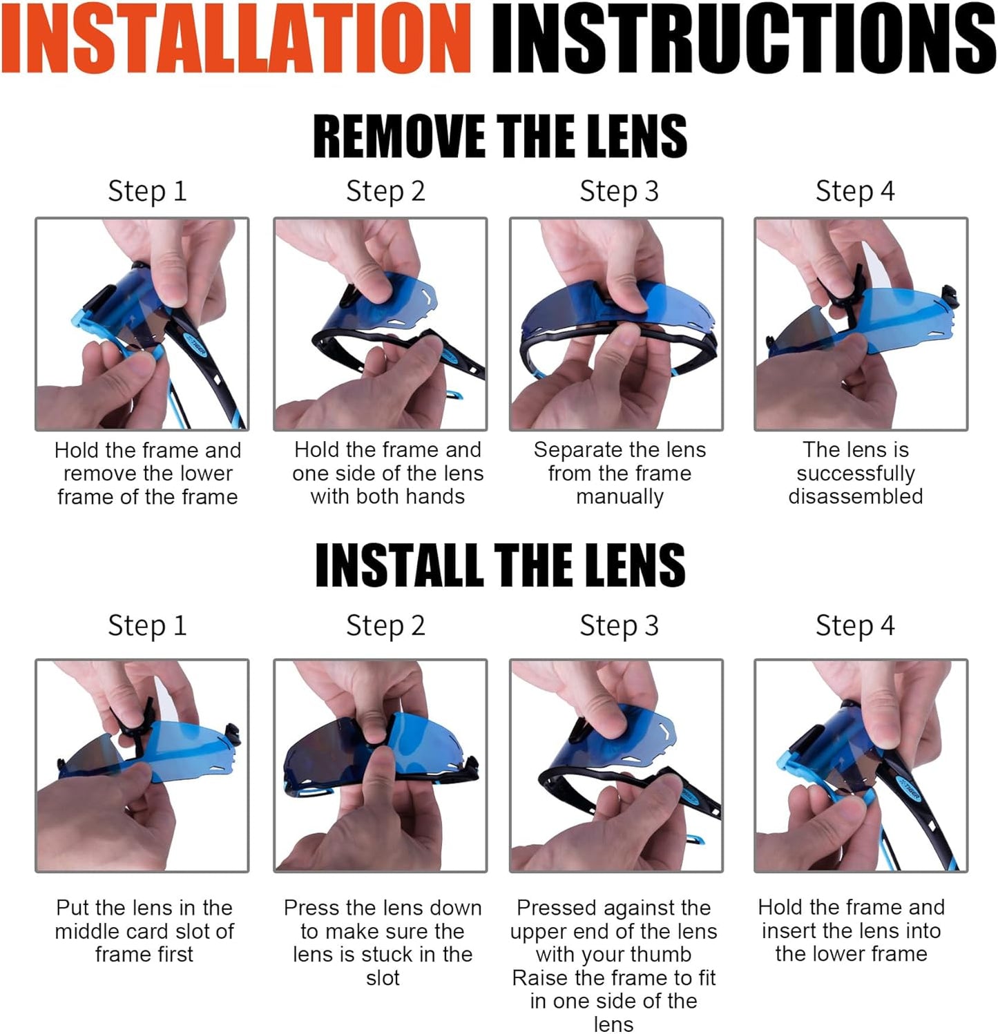 X-TIGER Polarized Cycling Glasses with 5 Interchangeable Lenses,MTB Biking Baseball Running Sports Sunglasses for Men Women