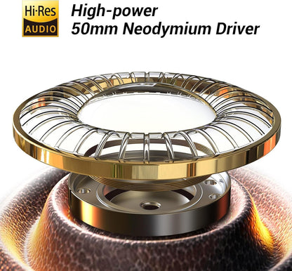 OneOdio A70 Fusion Bluetooth Over Ear Headphones with 72H Playtime, Studio DJ Headphones with Share-Port, Wired and Wireless Recording Headphones with Stereo Sound for Electric Drum Piano Guitar AMP