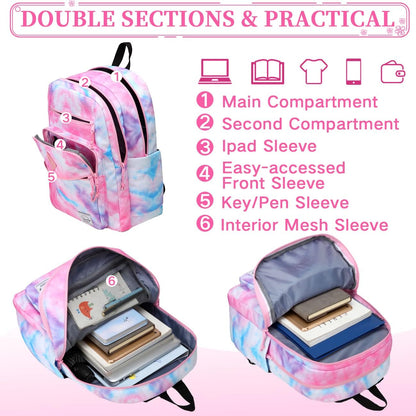 School Backpack for Men Women,Vaschy Lightweight School Bag Bookbag Casual Daypack for High School/College/Teens/Travel/Work