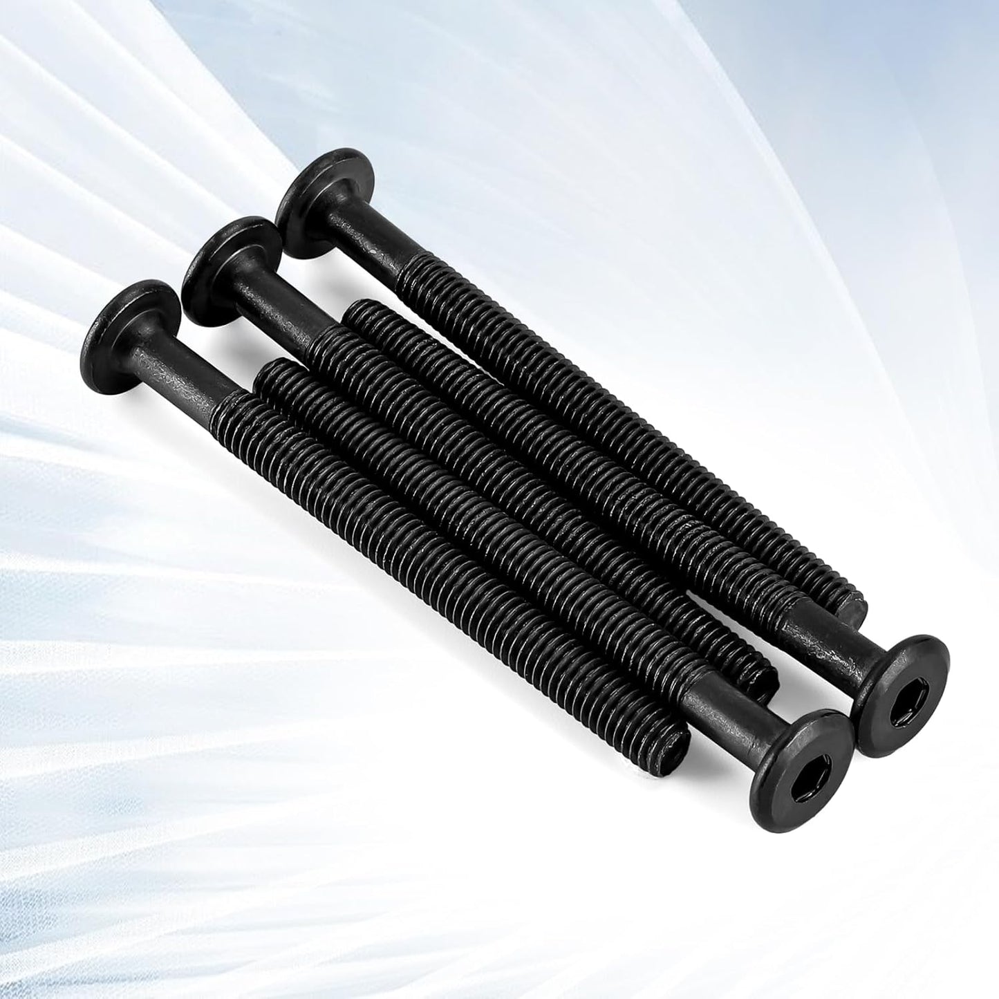 1/4-20 x 1-1/4" Flat Head Hex Socket Cap Screws Bolts, Stainless Steel 18-8 Black Finish, Fully Threaded, 25 PCS