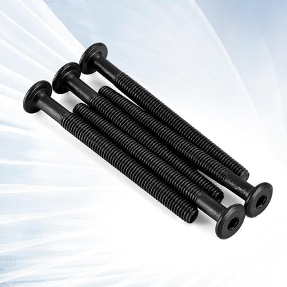 1/4-20 x 1-1/4" Flat Head Hex Socket Cap Screws Bolts, Stainless Steel 18-8 Black Finish, Fully Threaded, 25 PCS