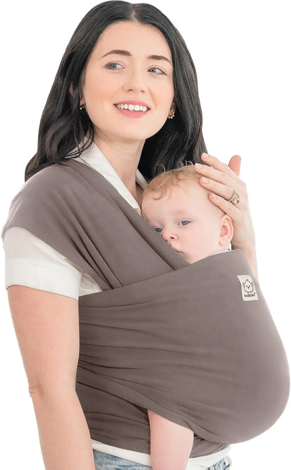 KeaBabies Baby Wrap Carrier - All in 1 Original Baby Carrier Newborn To Toddler Sling, Easy to Wear, Hands Free Bonding, Lightweight, Breathable Infant Wraps (Trendy Black)