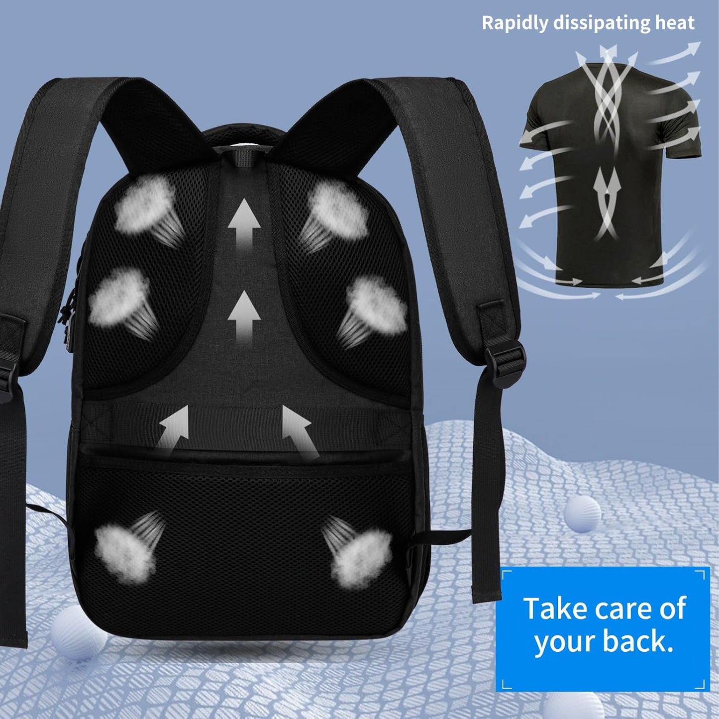 School backpack for Teen Boys, Backpack for Men,15.6 inch Laptop Backpack with USB Charging Port, Large Computer Bookbag with Compartments, Ergonomic Straps, Black