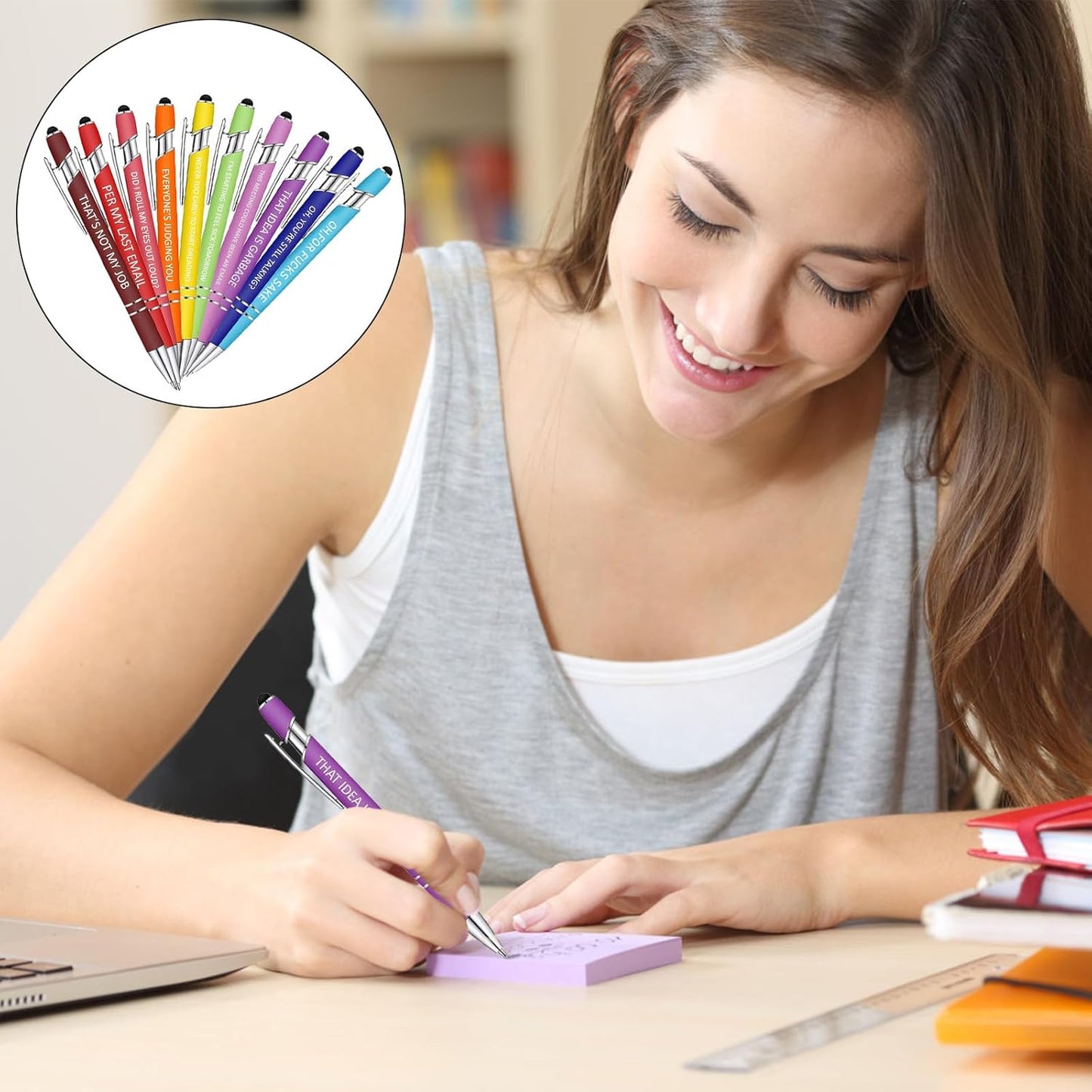 Funny Pens Negative Sarcastic Hilarious Quotes Work Ballpoint Pens Sarcastic Ballpoint Pens for Adults Office Supplies for Coworker Women Men Work Colleague Favors