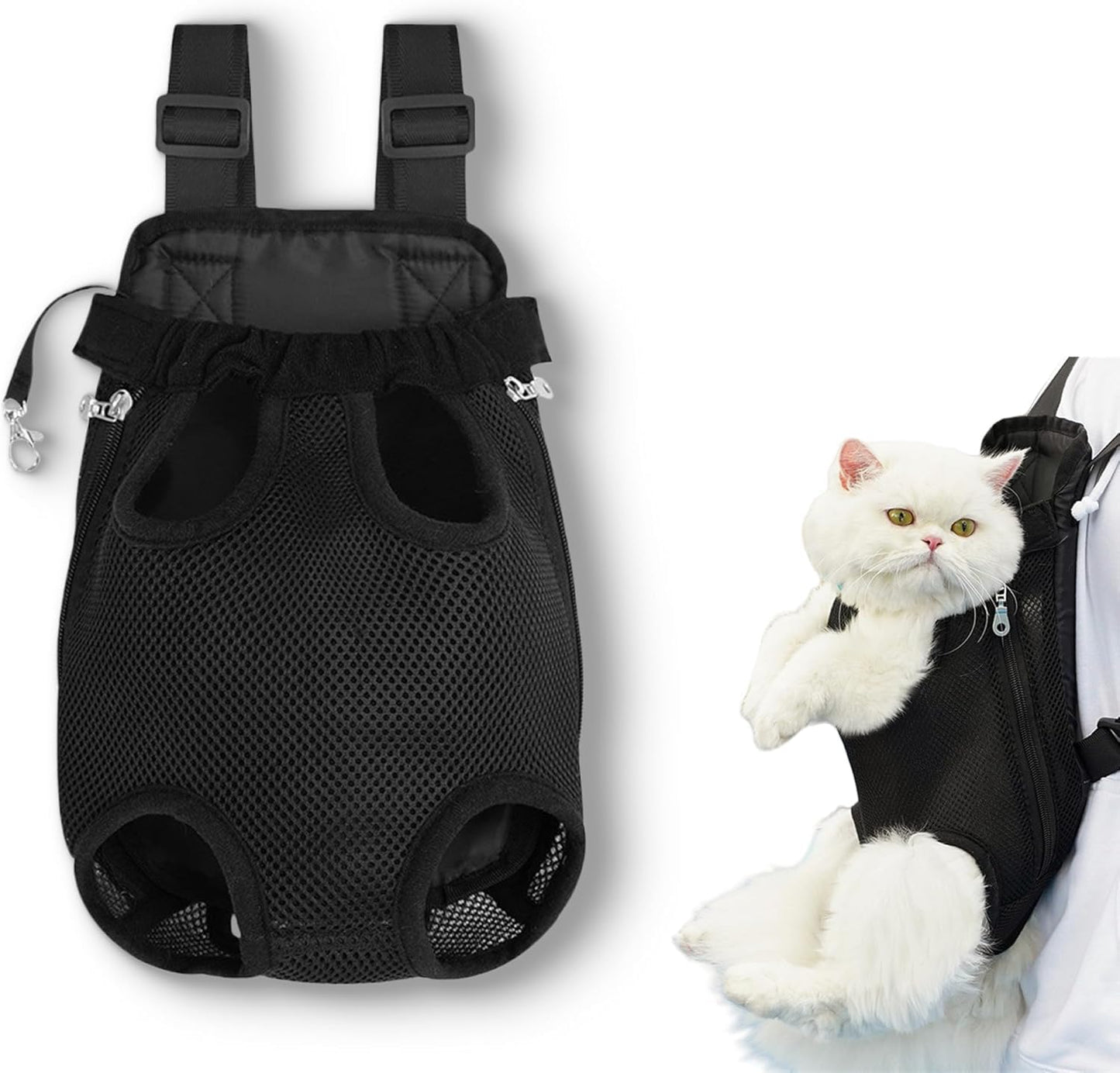 Liahelianx Pet Backpack for Dogs&Cats-Outdoor-Ready Adjustable Chest Straps,Ventilated Mesh Window&Legs-Out Design,Lightweight Travel Backpack for Hiking/Camping (Small to Medium Pets) (Pink)