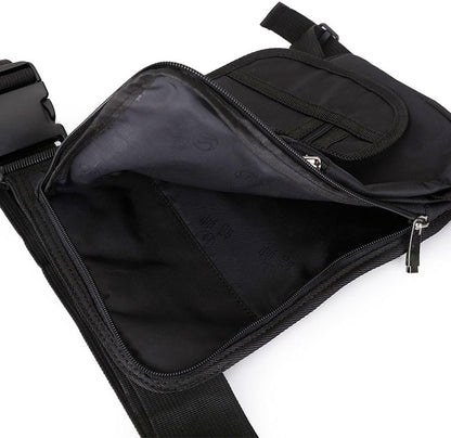 Motorcycle Drop Leg Bag Nylon Waist Pack for Men Women Travel Hiking Tactical Cycling Bike Ride Riding Crossbody Shoulder Fanny Pouch
