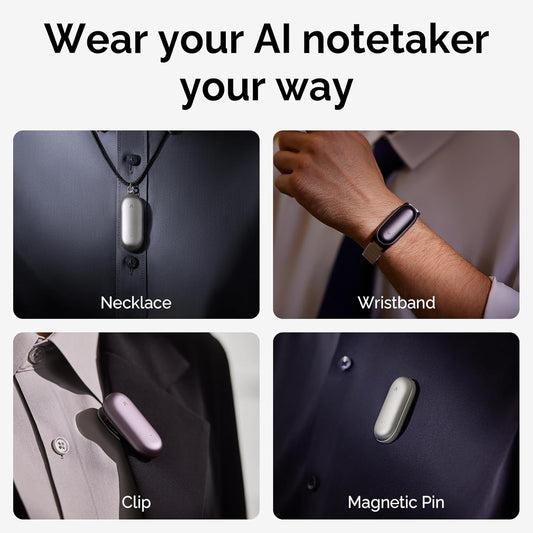 AI Voice Recorder, PLAUD NotePin Voice Recorder w/kit, App Control, AI Notetaker, AI Transcribe & Summarize Support 112 Languages, 64GB Memory, Audio Recorder for Lectures, Meetings, Calls, Purple - PuriLite