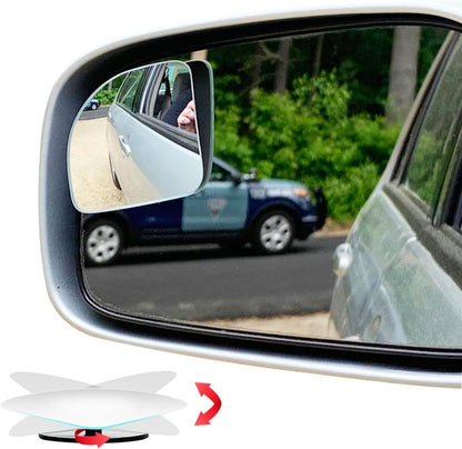 Ampper Blind Spot Mirror, 2" Round HD Glass Frameless Convex Rear View Mirror, Pack of 2