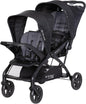 Baby Trend Sit n Stand Double 2.0 Stroller - Convertible Multi-Use Easy Fold Travel Toddler & Baby Tandem Double Stroller with Safety Harness and Storage Basket - Dash Black