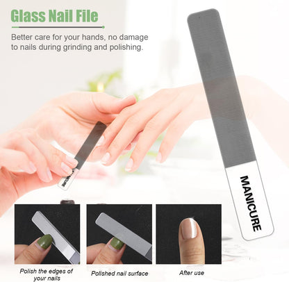 Manicure Set Professional Nail Clippers Pedicure Kit, 16 pcs Stainless Steel Nail Care Tools Grooming Kit with Luxurious Travel Leather Case for Thick Nails Men Women Gift (Black)