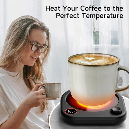 Coffee Mug Warmer, Cup Warmer for Desk with Auto Shut Off, Electric Smart Beverage Warmer with Two Temperature Settings, Candle Wax Warmer Heating Plate…