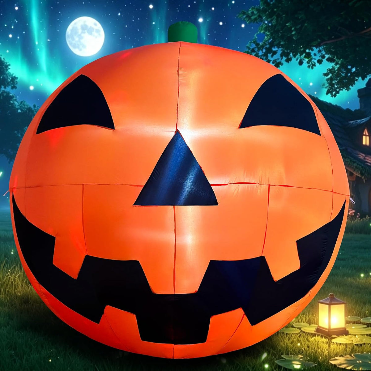 10.2 FT Halloween Giant Inflatable Pumpkin, Blow Up LED Light Pumpkin Halloween Party Supplies, Extra Large Inflatable Pumpkin for Outdoor Yard, Lawn, Garden, Fall Festival Decor& Commercial Use