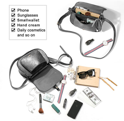 Crossbody Bags for Women Small Over the Shoulder Saddle Purses and Boho Cross body Handbags,Vegan Leather