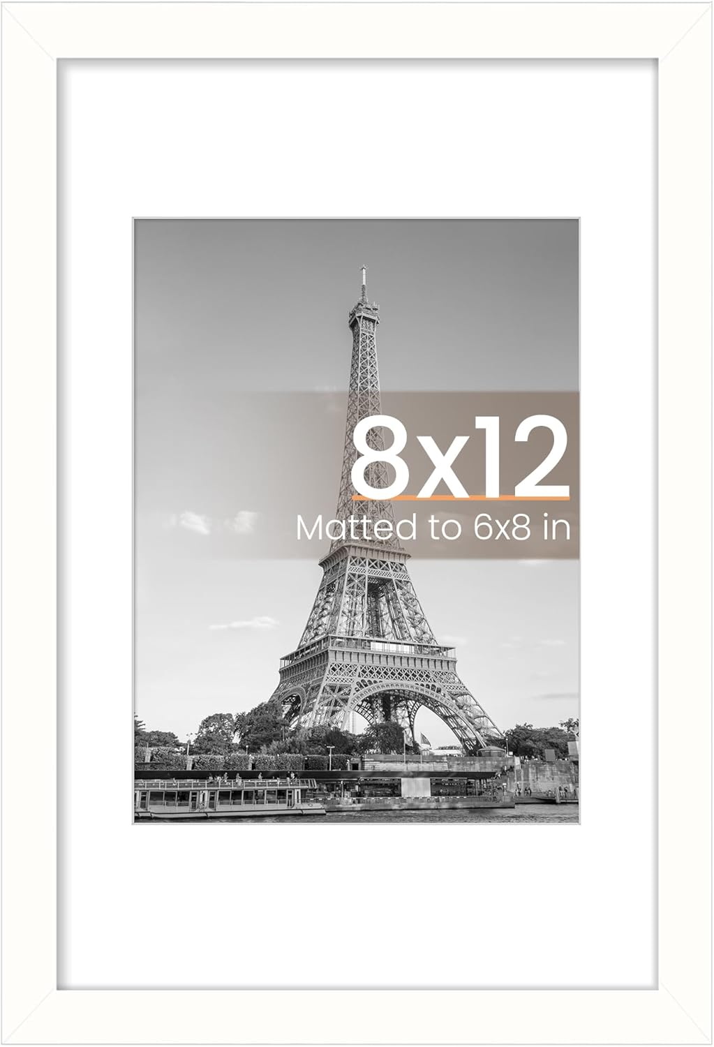 upsimples 11x14 Picture Frame, Display Pictures 8x10 with Mat or 11x14 Without Mat, Wall Hanging Photo Frames, Black