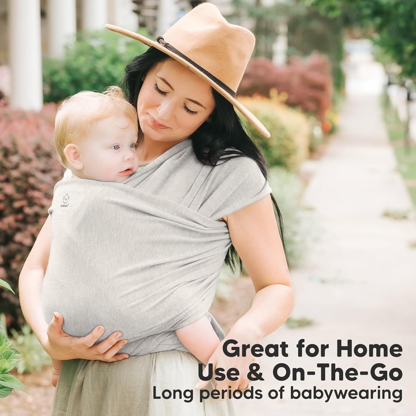 KeaBabies Baby Wrap Carrier - All in 1 Original Baby Carrier Newborn To Toddler Sling, Easy to Wear, Hands Free Bonding, Lightweight, Breathable Infant Wraps (Trendy Black)