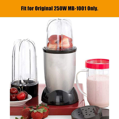 16oz Cups Compatible with Original Magic Bullet Blender Juicer 250W MB-1001 Party Cups Mugs with Colored Lip Rings,No Lids(Pack of 4)