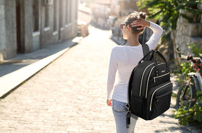 Laptop Backpack for Women Men, Water Resistant Travel Work Backpacks Purse Stylish College Business Teacher Nurse Computer Bag, Fits 17.3" Laptop Light Blue