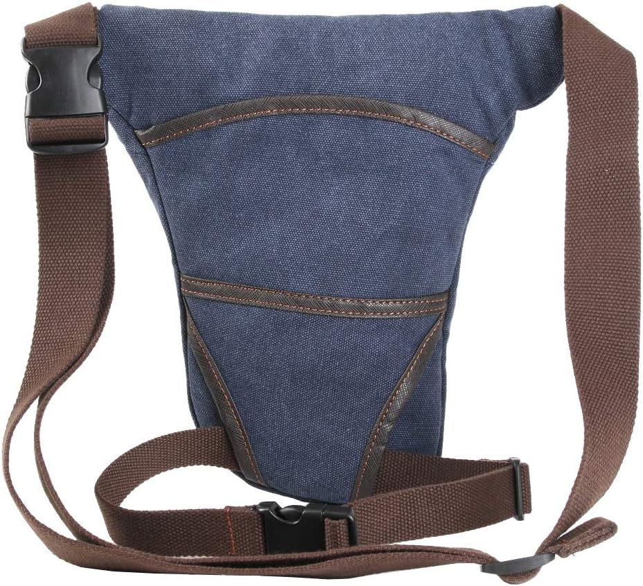 Motorcycle Drop Leg Bag Nylon Waist Pack for Men Women Travel Hiking Tactical Cycling Bike Ride Riding Crossbody Shoulder Fanny Pouch