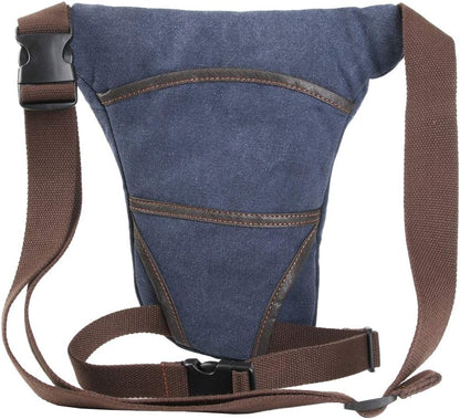 Motorcycle Drop Leg Bag Nylon Waist Pack for Men Women Travel Hiking Tactical Cycling Bike Ride Riding Crossbody Shoulder Fanny Pouch