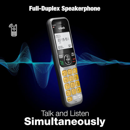 VTech DECT 6.0 1-Handset Corded/Cordless Phone for Home with Answering Machine, Call Blocking, Caller ID, Large Backlit Display, Duplex Speakerphone, Intercom, Landline Line-Power: VG208