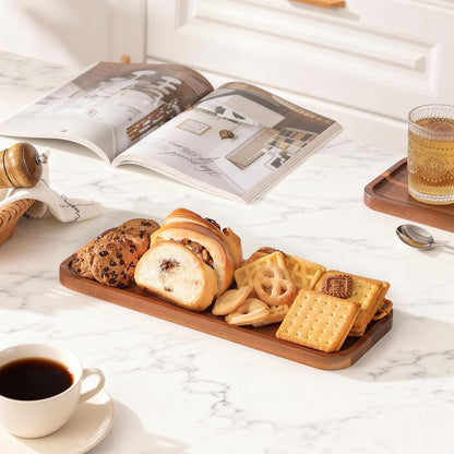 Small Wooden Trays and Platters, Charcuterie Boards, 6 Pack