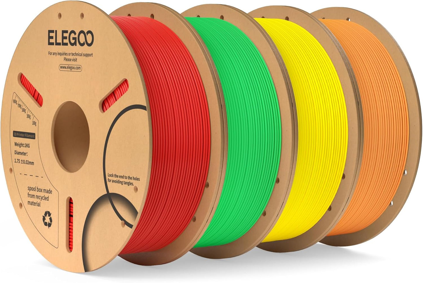 ELEGOO PLA Filament 1.75mm Black 1KG,3D Printer Filament Dimensional Accuracy +/- 0.02mm,1kg Cardboard Spool(2.2lbs) 3D Printing Filament Fits for Most FDM 3D Printers