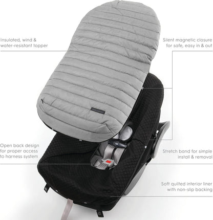 Little Unicorn Infant Car Seat Footmuff | Weather Resistant Bunting Bag | Universal Fit for Baby Car Seat & Travel System | Open Back Design | Non-Slip Backing | Easy Magnetic Closures | Machine Wash