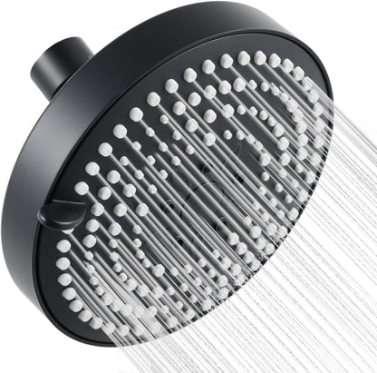OFFO Shower Head, High Pressure Shower Head with 6 Mode, Fixed Showerheads for Strong Water Flow & Relaxing Shower Experience, Chrome