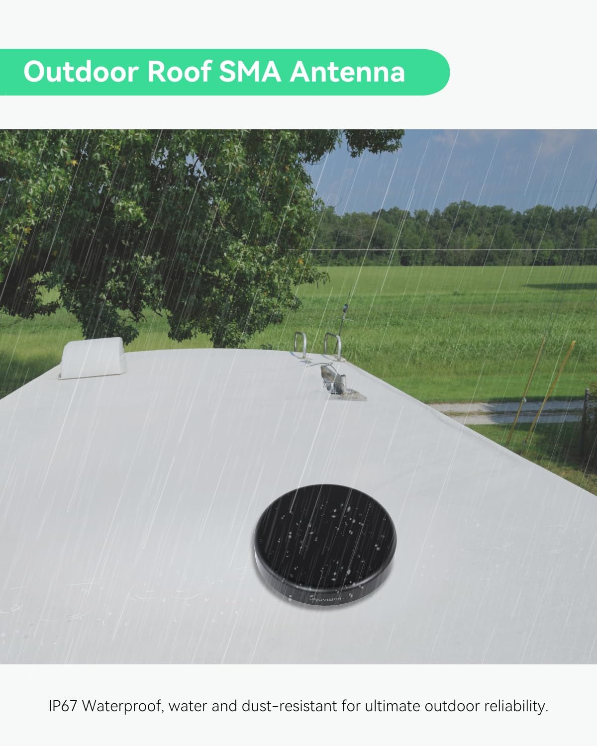 LINOVISION 4G LTE MIMO and WiFi 3-in-1 Combo Antenna, 2X 4G LTE and 1x Dual Band Wi-Fi, Outdoor Roof SMA Antenna for IOT-R32, Inhand IR302, Teltonika RUT241/RUT240