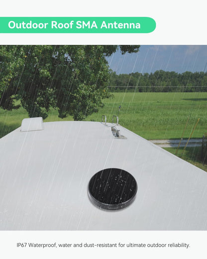 LINOVISION 4G LTE MIMO and WiFi 3-in-1 Combo Antenna, 2X 4G LTE and 1x Dual Band Wi-Fi, Outdoor Roof SMA Antenna for IOT-R32, Inhand IR302, Teltonika RUT241/RUT240