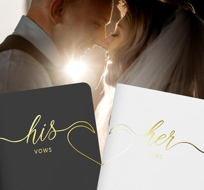 LSSH GmbH Vow Books - His and Hers Wedding Essentials, 28 Pages, 5.5" X 4" (Dark Green & Sage)