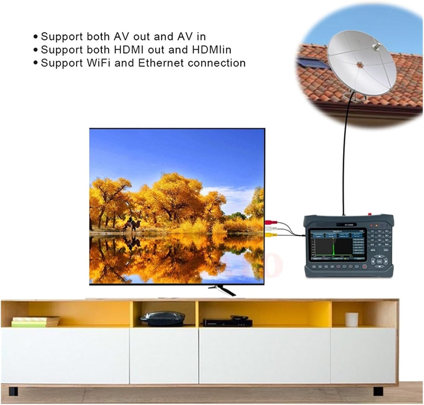 ST 6986 Satellite Signal Finder Locator DVB-S2 S DVB T T2 Satellite Signal Meter for Dish Network Directv