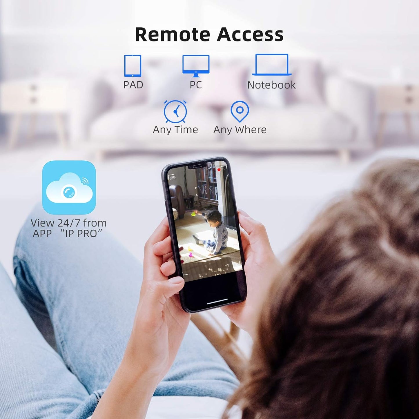 Wireless Security Camera System,SMONET 1080P 8 Channel Home Surveillance DVR Kits with 8pcs 2MP Full HD Cameras 3TB HDD Night Vision Motion Detection Free App for Indoor Outdoor 24/7 Video Recording