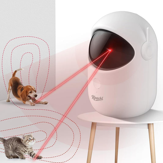 KOACKL Cat Toys for Indoor Cats, Cat Laser Pointer Toy, Rechargeable Automatic Cat Toy with Timer & Speed Modes, Ideal Interactive for Cats Dogs Training and Exercise