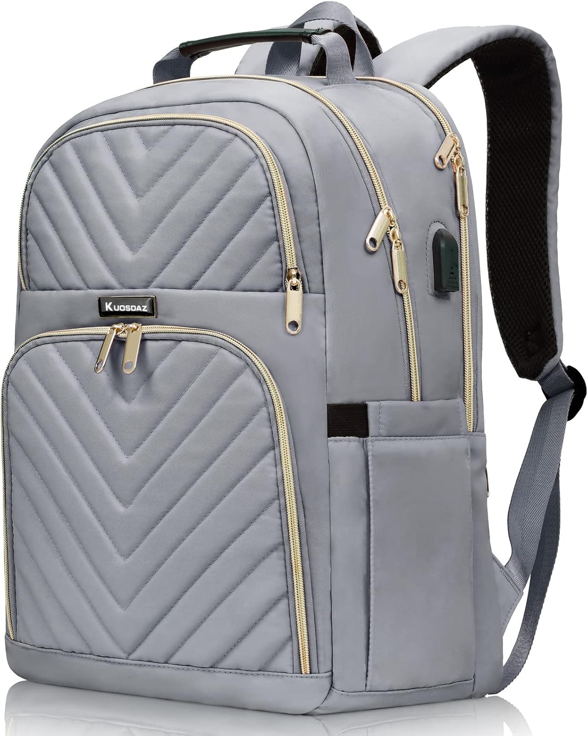 Laptop Backpack for Women Men, Large School Backpack for Girls with USB Charging Port, 17.3 Inch Work Travel Laptop Back Pack, College Student Bookbag Casual Daypacks, Black