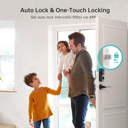 Hornbill Smart WiFi Front Door Lock: Keyless Entry Fingerprint Deadbolt - Alexa Bluetooth Electronic Keypad Door Locks for House Apartment Auto Lock Smart Life APP Remote Control - Black