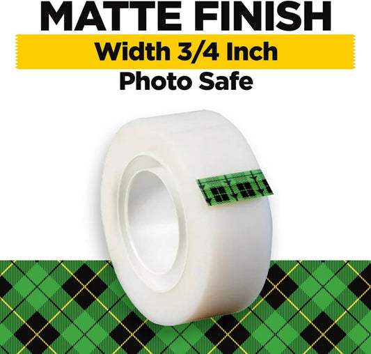 Scotch Tape Magic Tape, 19mm Wide x 25.4m, 8 Rolls - PuriLite