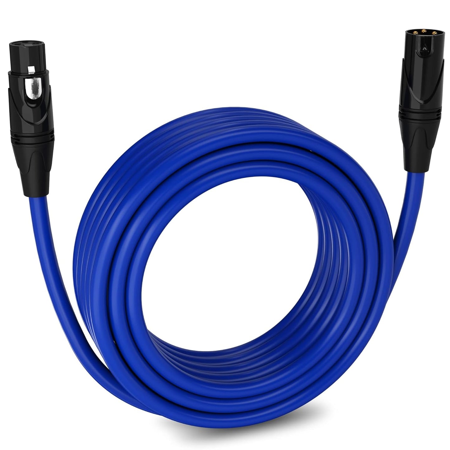 LyxPro 6 Feet XLR Microphone Cable Balanced Male to Female 3 Pin Mic Cord for Powered Speakers Audio Interface Professional Pro Audio Performance and Recording Devices - Blue