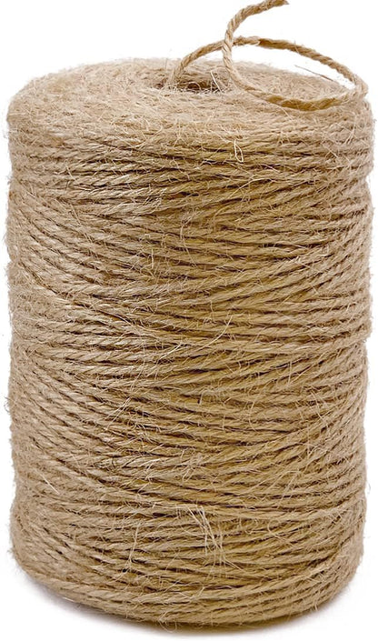 PerkHomy Natural Jute Twine 600 ft – 2mm Thick Eco-Friendly String for Crafts, Gift Wrapping, Gardening, Macrame, Crochet & DIY Decor - PuriLite