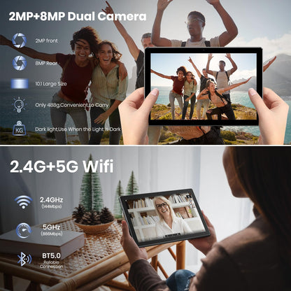 2025 Android Tablet, 10.1 Inch Android 14 Tablet Octa-Core, 12GB RAM+64GB ROM 1TB Expand, 2+8MP Camera, BT5, Tablets PC 2.4/5G WiFi 6,1080 IPS FHD Screen, Tablets Android Gifts for Men Women