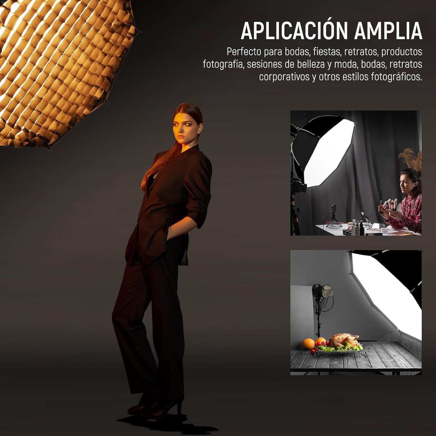 NEEWER 35.4'' Octagonal Softbox, Quick Release Parabolic Soft Box with Bowens Mount, Diffusers, Grid, Bag Compatible with Aputure 120d Compatible with Godox SL60w NEEWER Q4 AS600B CB300B Q300, NS92P