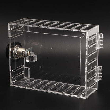 Universal Thermostat Guard Lock Box Small Clear Thermostat Cover with Combination Lock Fits Thermostats 4.92 X 3.74 X 1.97in or Smaller