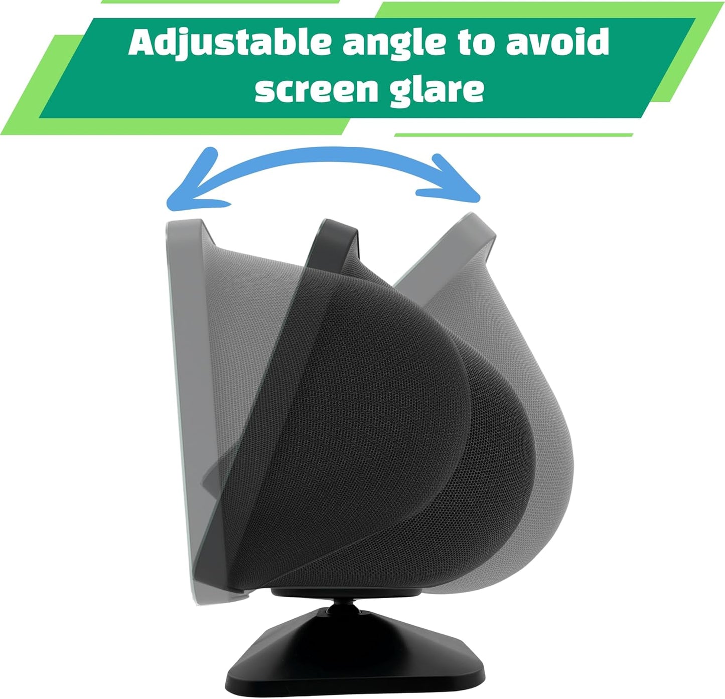 Sintron Adjustable Magnetic Stand Mount for Echo Show 5 (3rd Gen) & iPhone Models, Smart Display Stand Holder for Show 5 3rd Gen with 360 Degree Rotation, Swivel Tilt Function, Anti-Slip Base (Black)