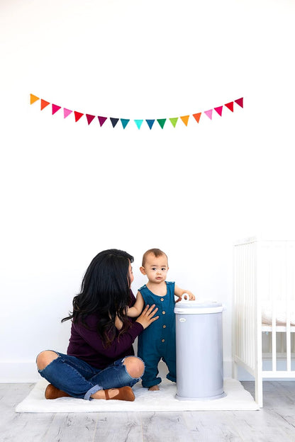 Ubbi Steel Diaper Pail, White