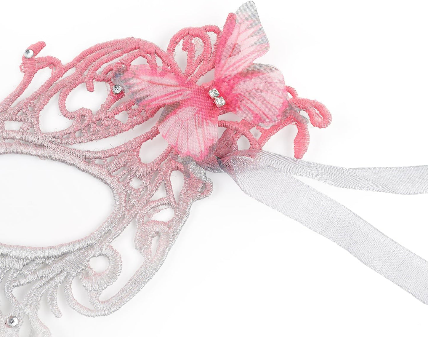 Comott pink halloween Masquerade mask for women and girls - Mardi Gras butterfly mask for halloween Costume parties
