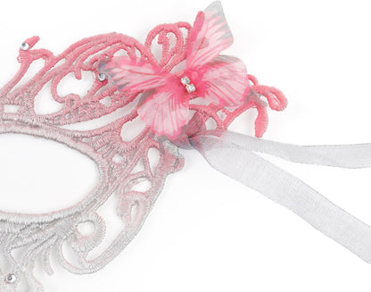Comott pink halloween Masquerade mask for women and girls - Mardi Gras butterfly mask for halloween Costume parties