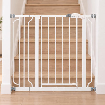 Regalo Easy Step 38.5-Inch (97.75cm) Extra Wide Baby Gate, Award Winning Brand, Includes 6-Inch (15.25cm) Extension Kit, 4 Pack Pressure Mount Kit and 4 Pack Wall Mount Kit