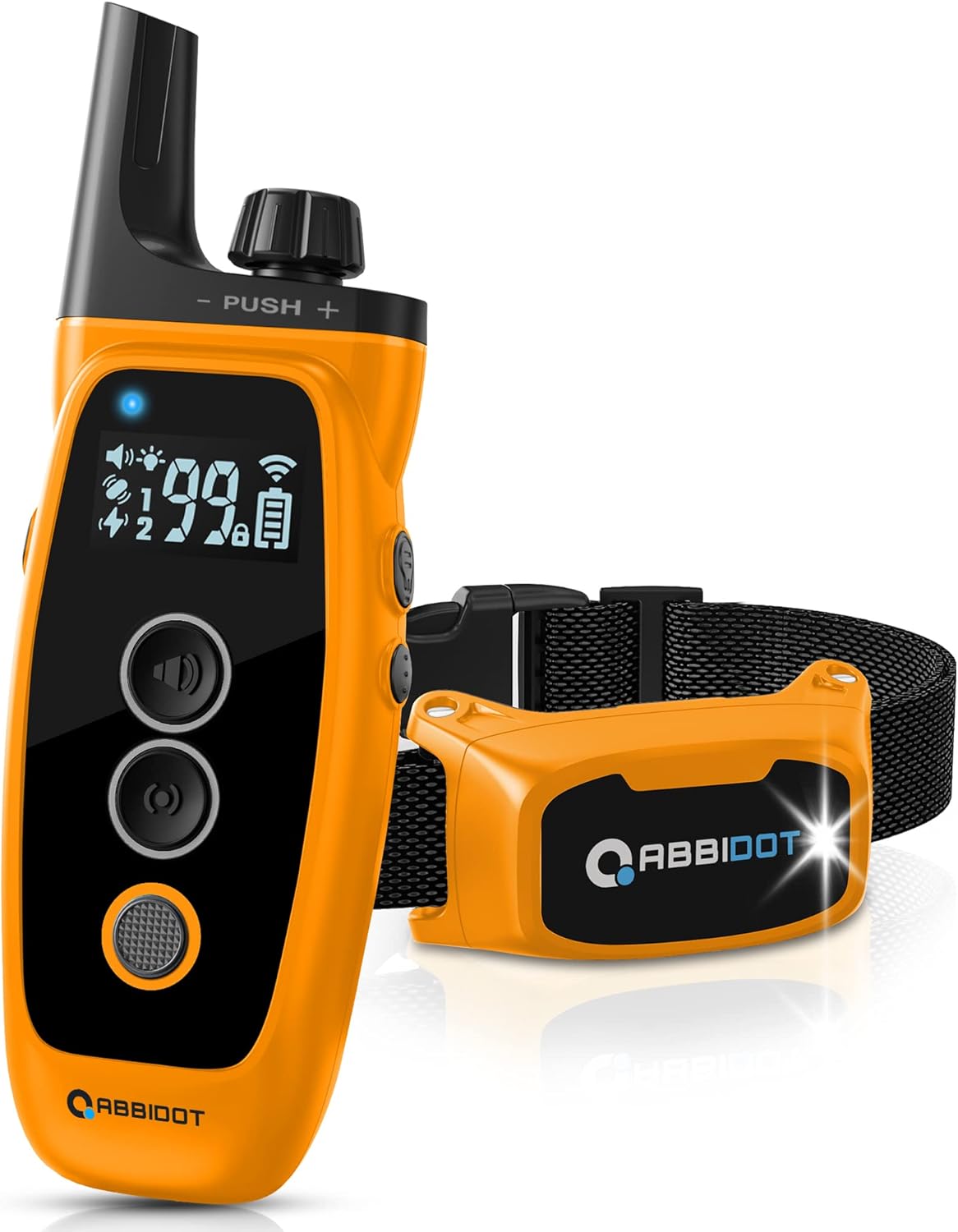 ABBIDOT Shock Collar, 3300Ft Dog Training Collar, 5 Training Modes Dog Shock Collar with Remote, Waterproof Rechargeble Security Lock E Collar for Small Medium Large Dogs